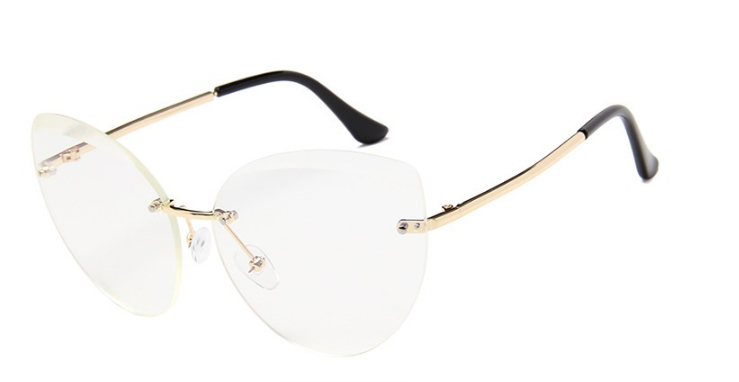Grade Chic Cat Eye Rimless Sunglasses