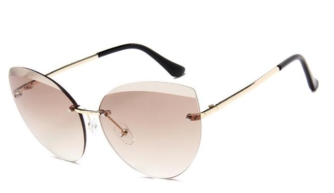 Grade Chic Cat Eye Rimless Sunglasses