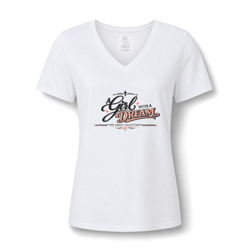A Girl With A Dream -Women's V-Neck Tee