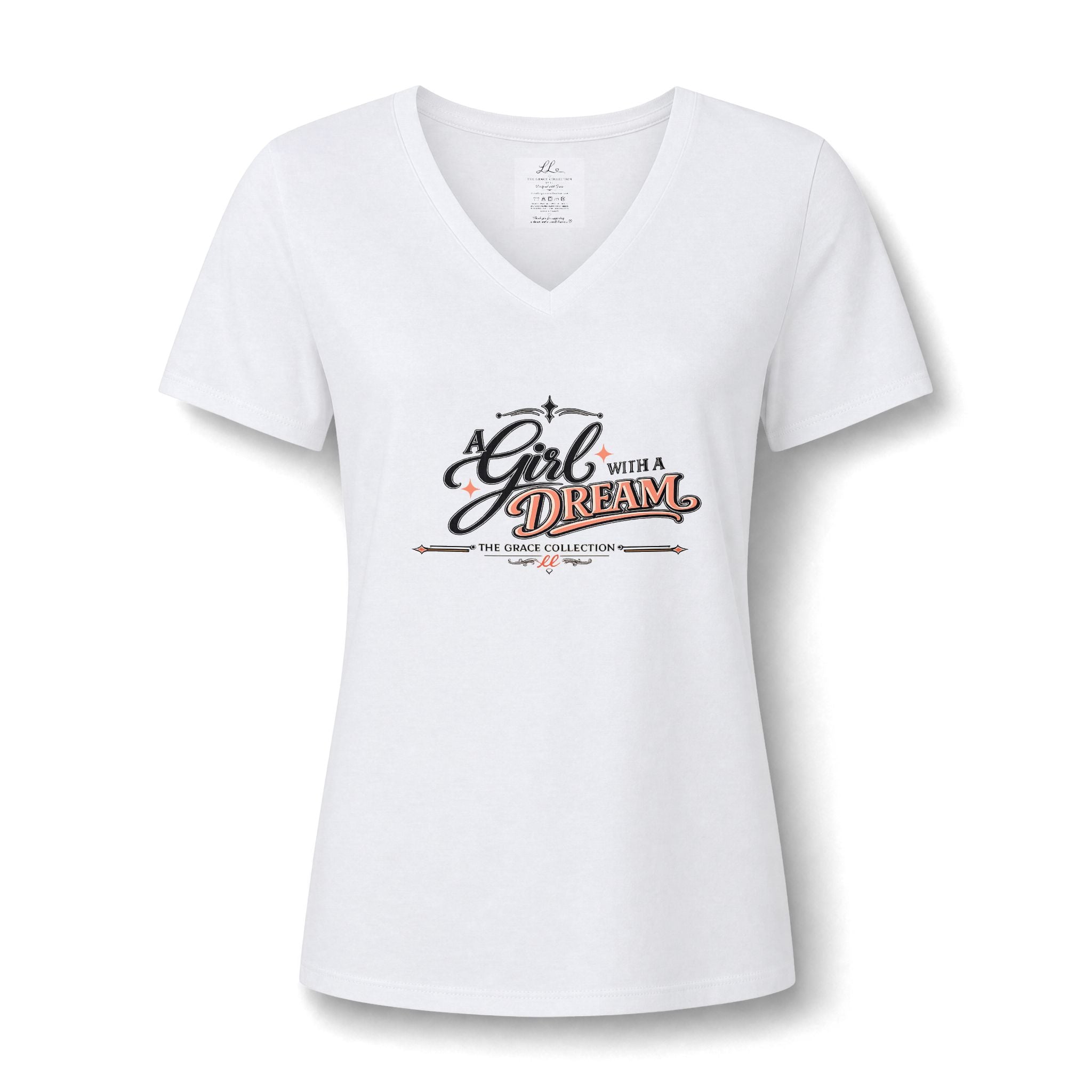 A Girl With A Dream -Women's V-Neck Tee