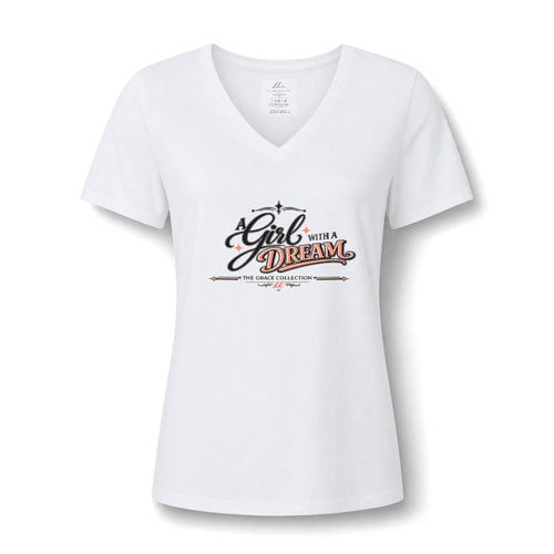 A Girl With A Dream -Women's V-Neck Tee