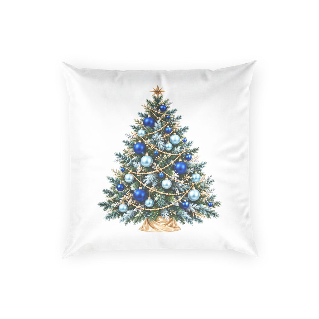 Decorated Christmas Tree Poly Velvet Pillow