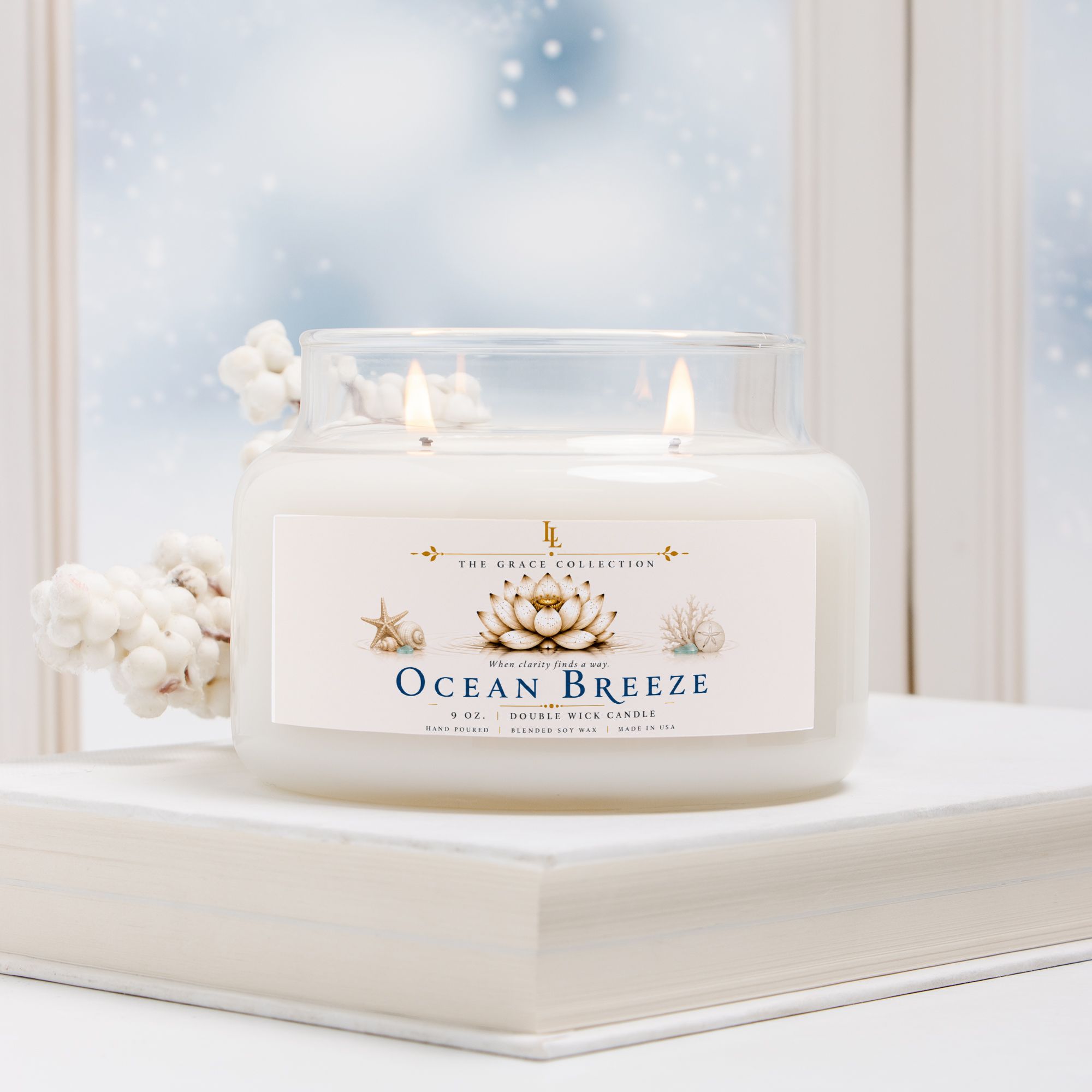 Ocean Breeze Candle Apothecary Jar (Double Wick)