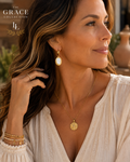 The Golden Pearl Drop Earrings