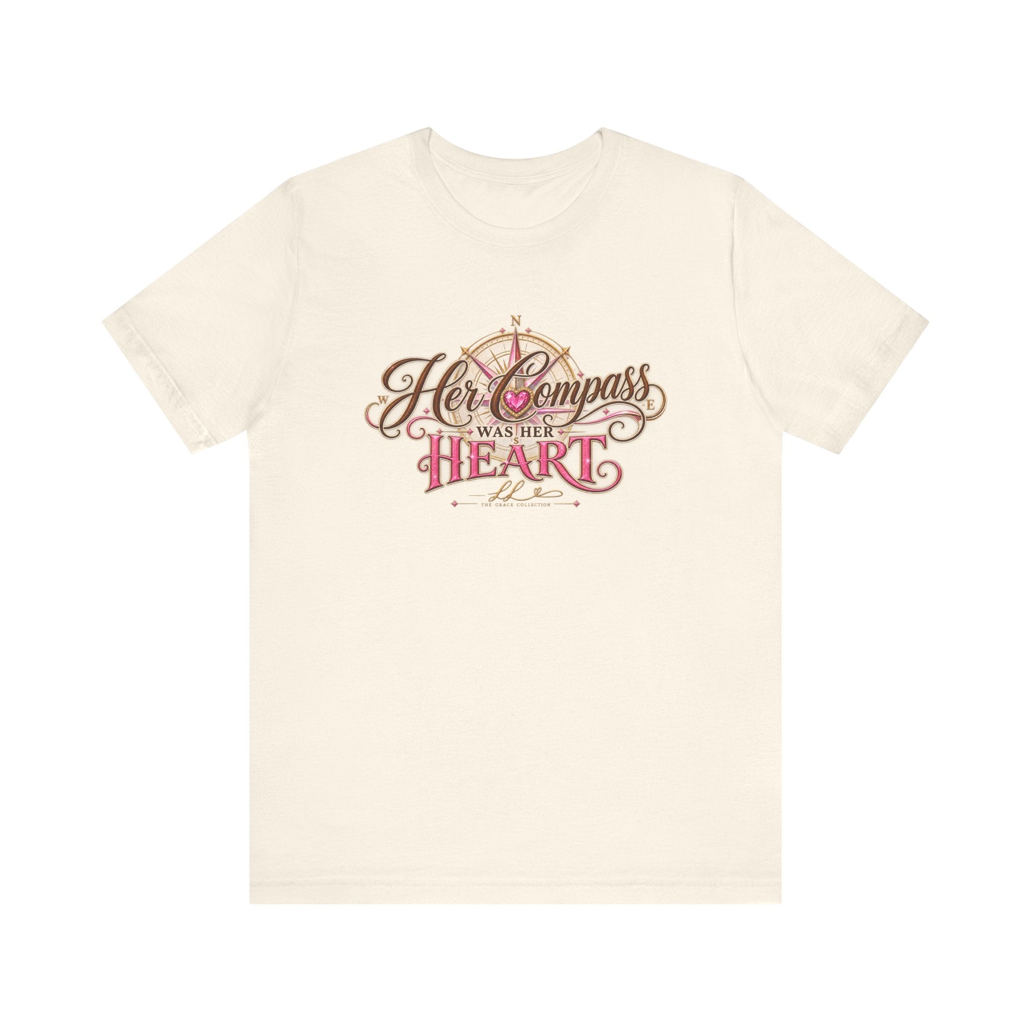 Her Compass Was Her Heart Tee — Inspirational Compass Graphic T-Shirt