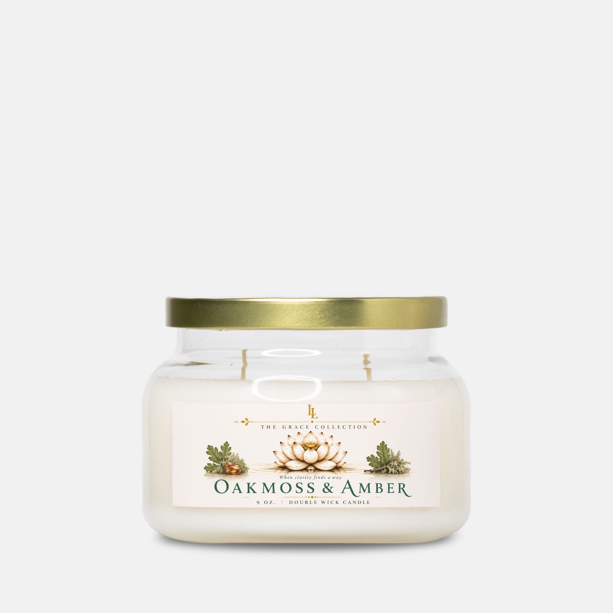 Oakmoss & Amber Candle Apothecary Jar (Double Wick)