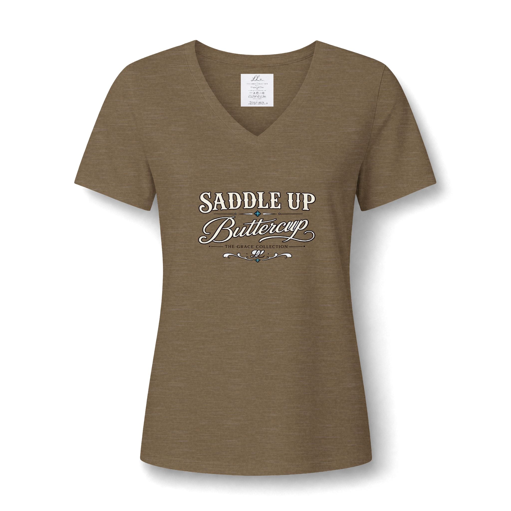 Saddle Up Buttercup V-Neck Tee