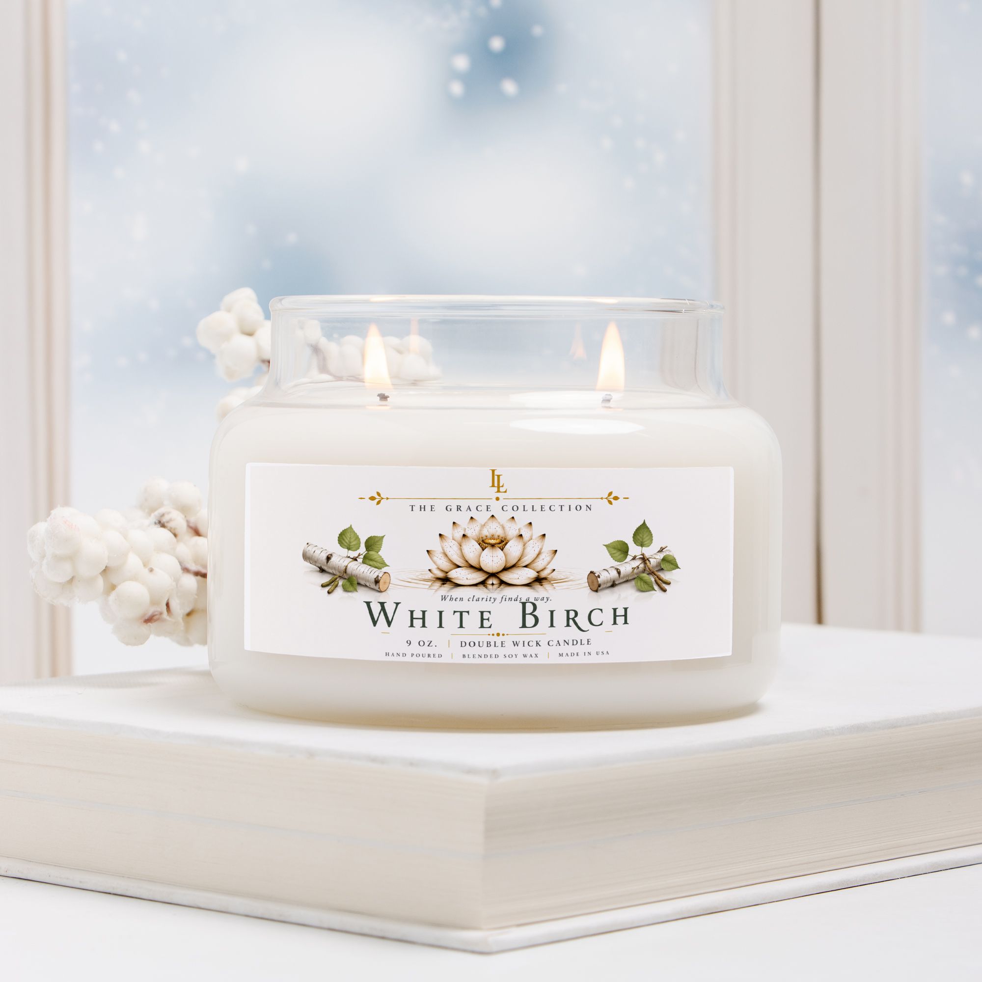 White Birch Candle Apothecary Jar (Double Wick)