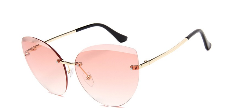 Grade Chic Cat Eye Rimless Sunglasses