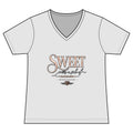 Sweet With A Side Of Sarcasm - Woman's V-Neck Tee