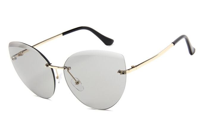 Grade Chic Cat Eye Rimless Sunglasses