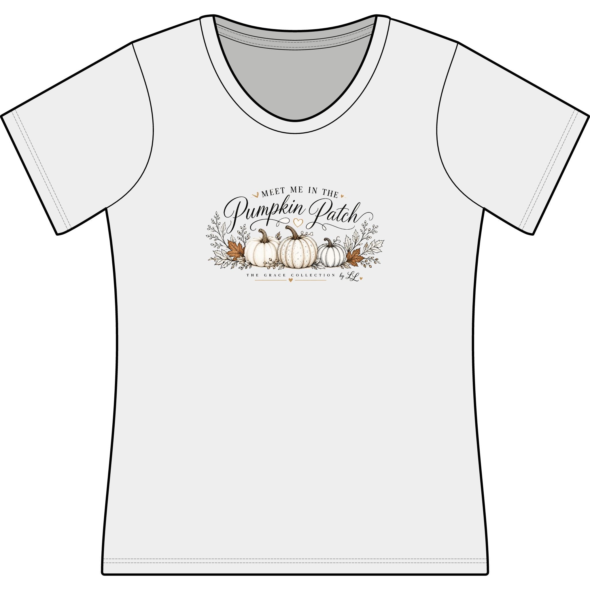 "Meet Me In The Pumpkin Patch" | Scoop Neck Tee