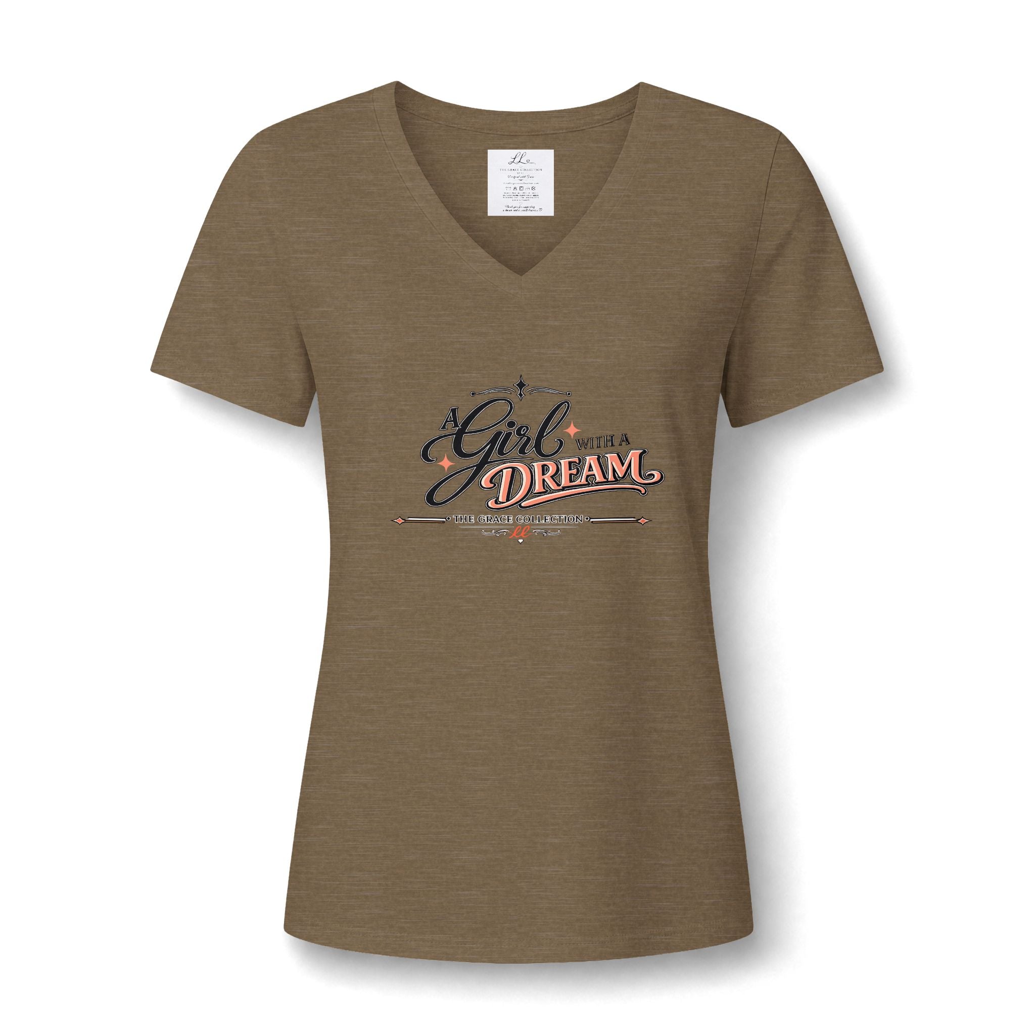 A Girl With A Dream -Women's V-Neck Tee