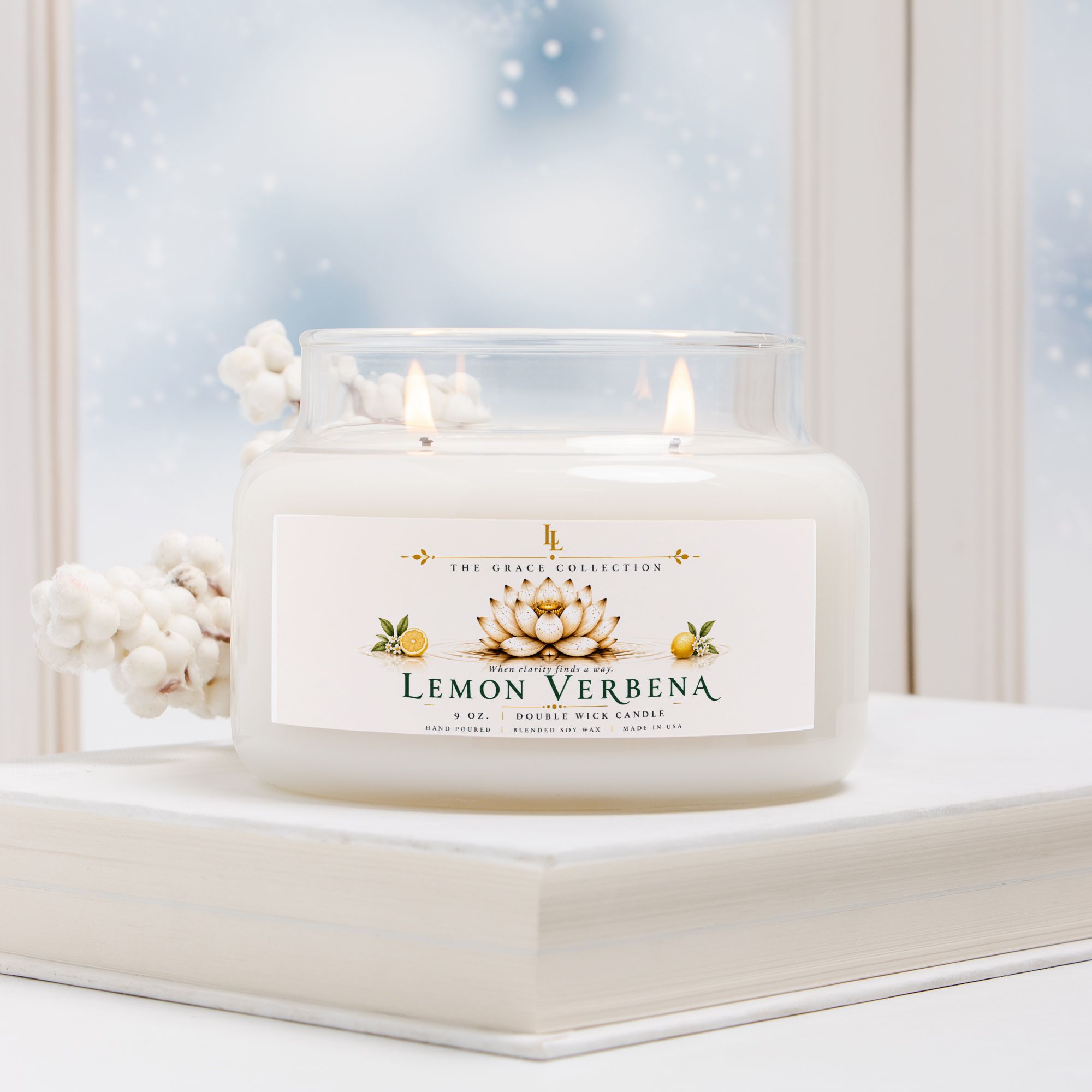 Lemon Verbena Candle Apothecary Jar (Double Wick)