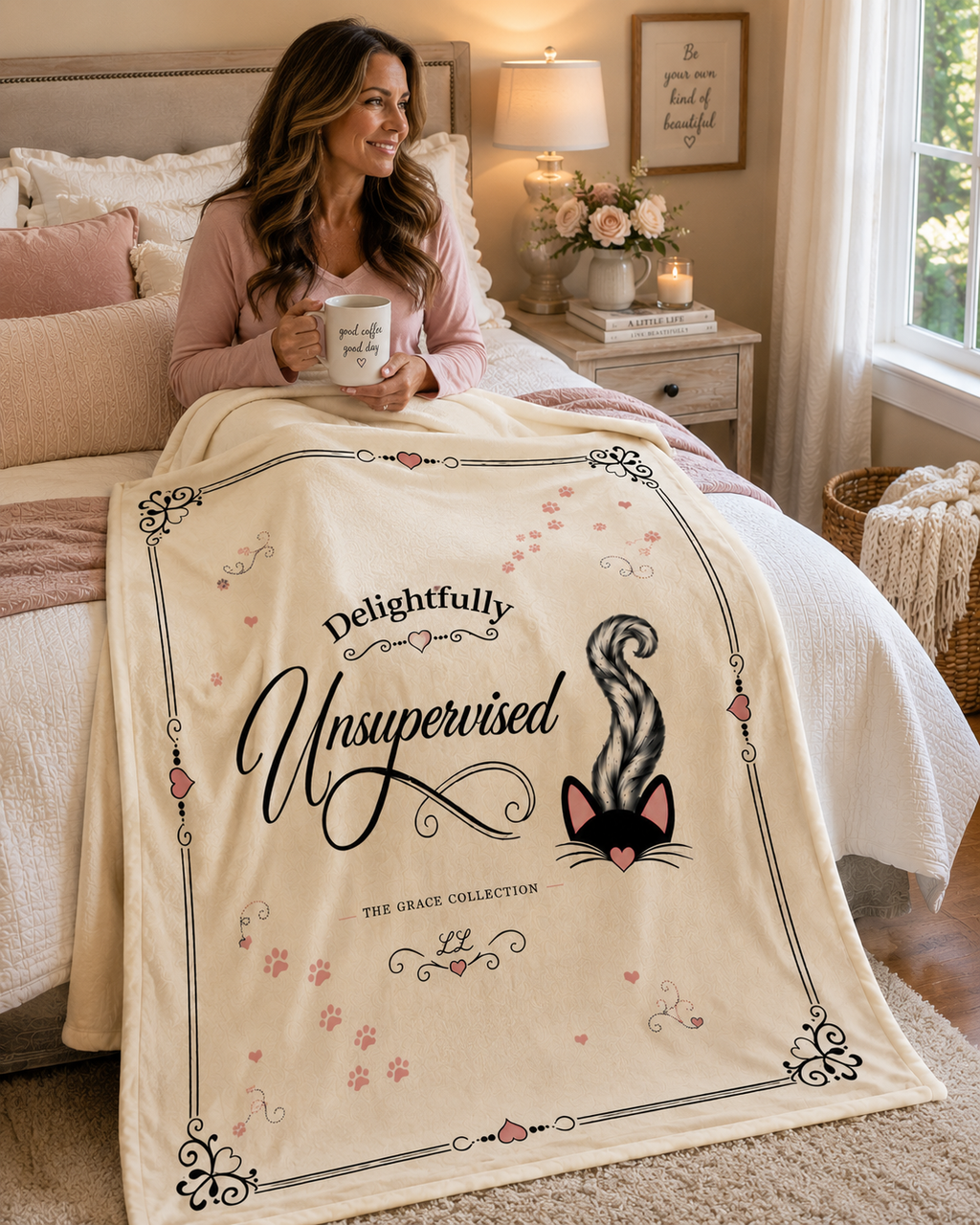 Delightfully Unsupervised -Sherpa Blanket - 60" x 80"(SAND)