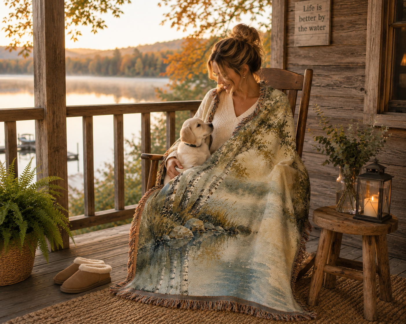 Woven Blanket Tapestry Throw 54" x 60"