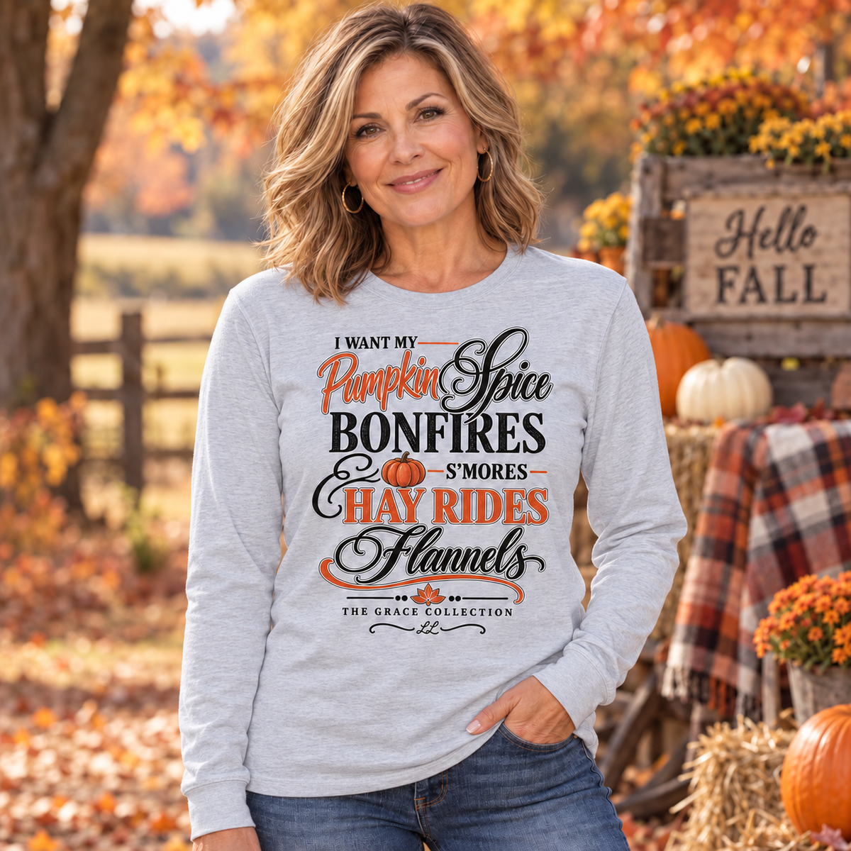 I Want My Pumpkin Spice - Unisex Long Sleeve Tee