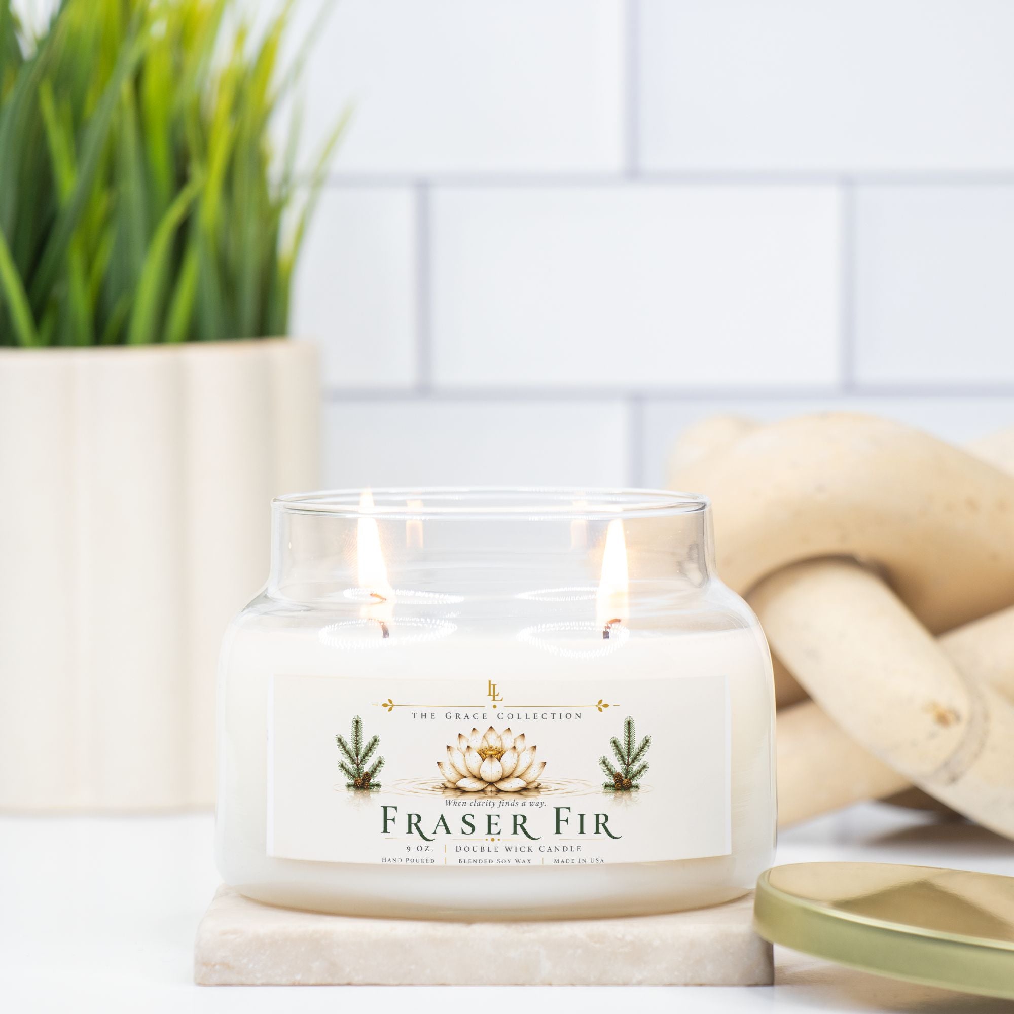 Fraser Fir Candle Apothecary Jar (Double Wick)