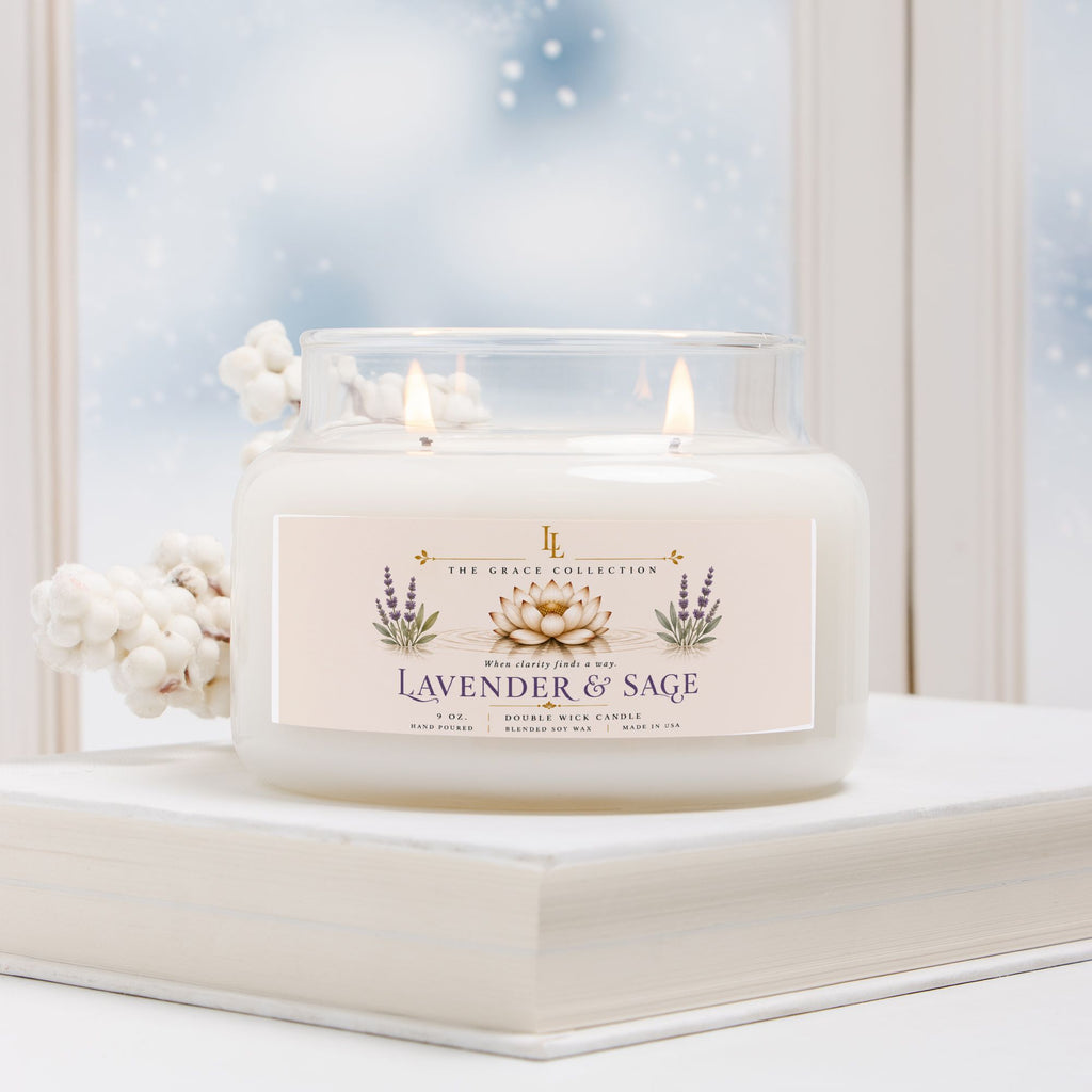 Lavender & Sage Candle Apothecary Jar (Double Wick)