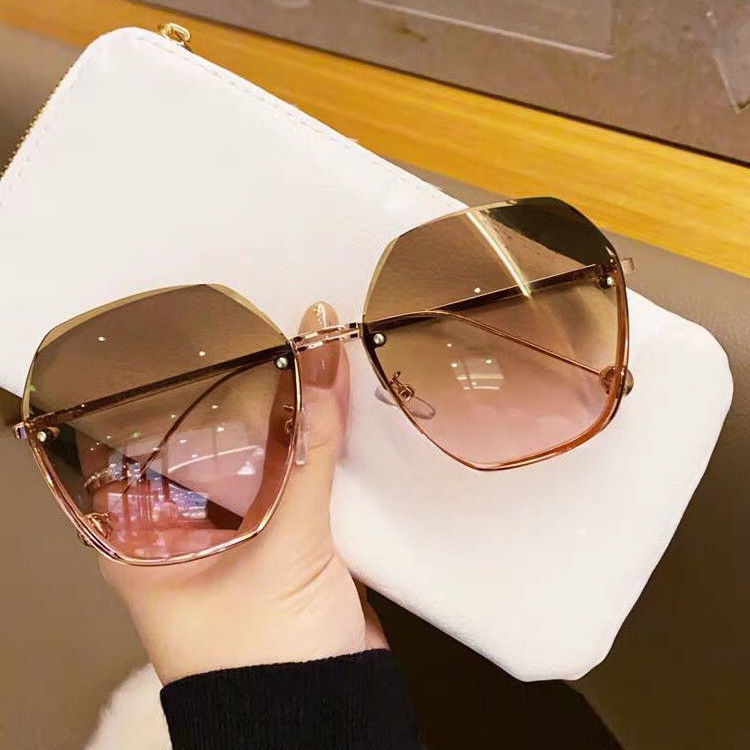 Trendy Frameless Sunglasses for Women - UV Protection