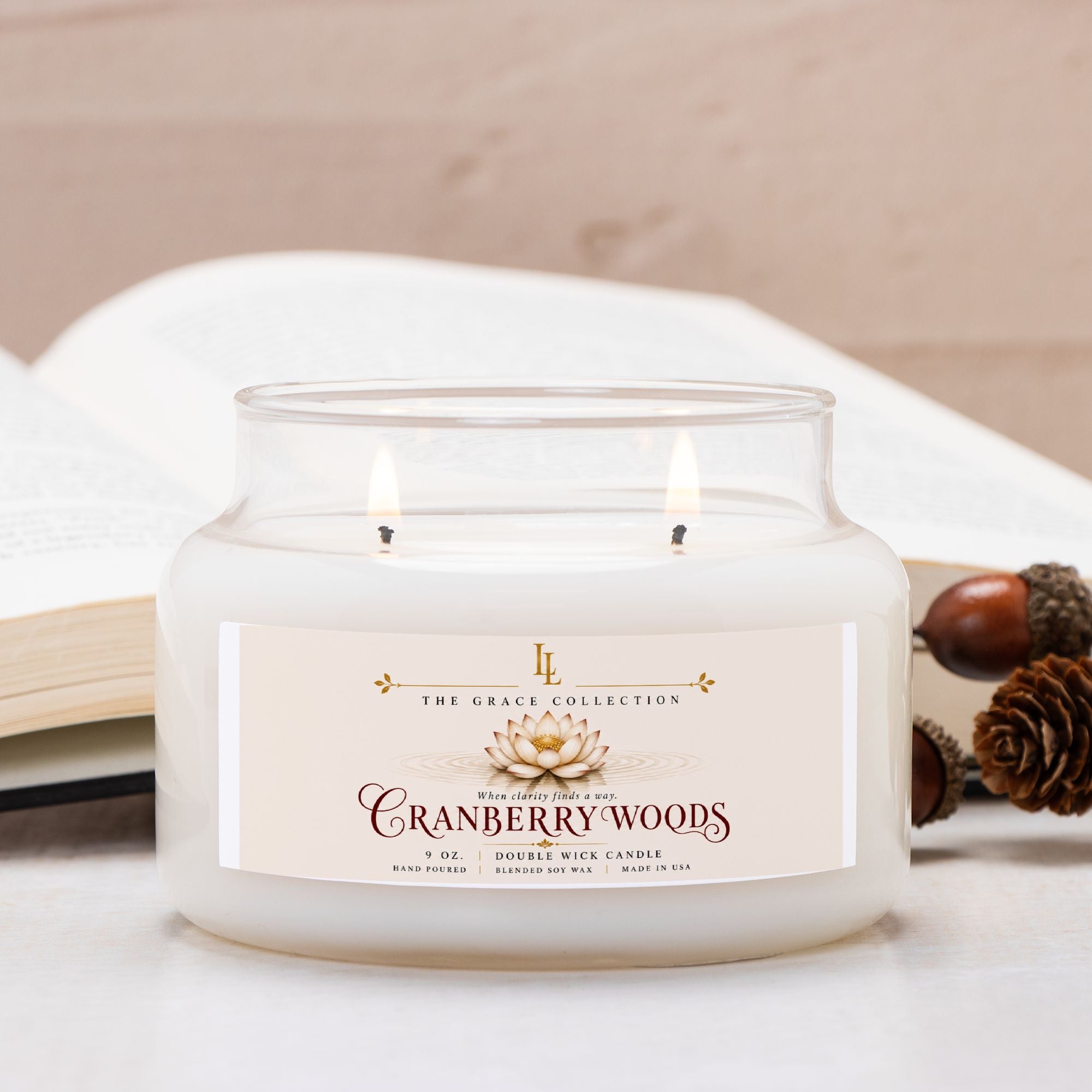 Cranberry Woods Candle Apothecary Jar (Double Wick)
