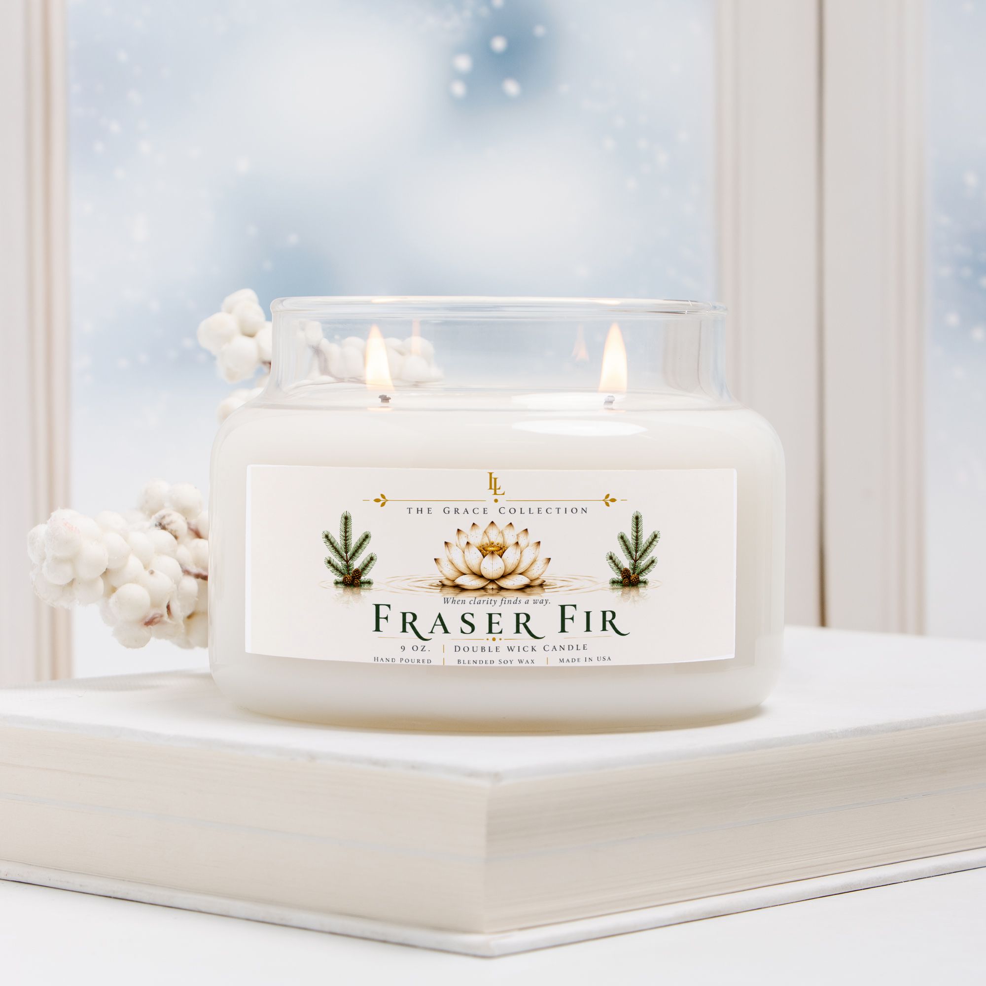 Fraser Fir Candle Apothecary Jar (Double Wick)