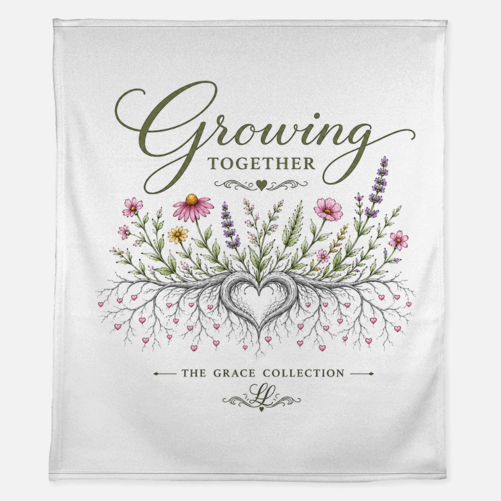 Soft Fleece Blanket - 50" x 60" - Growing Together