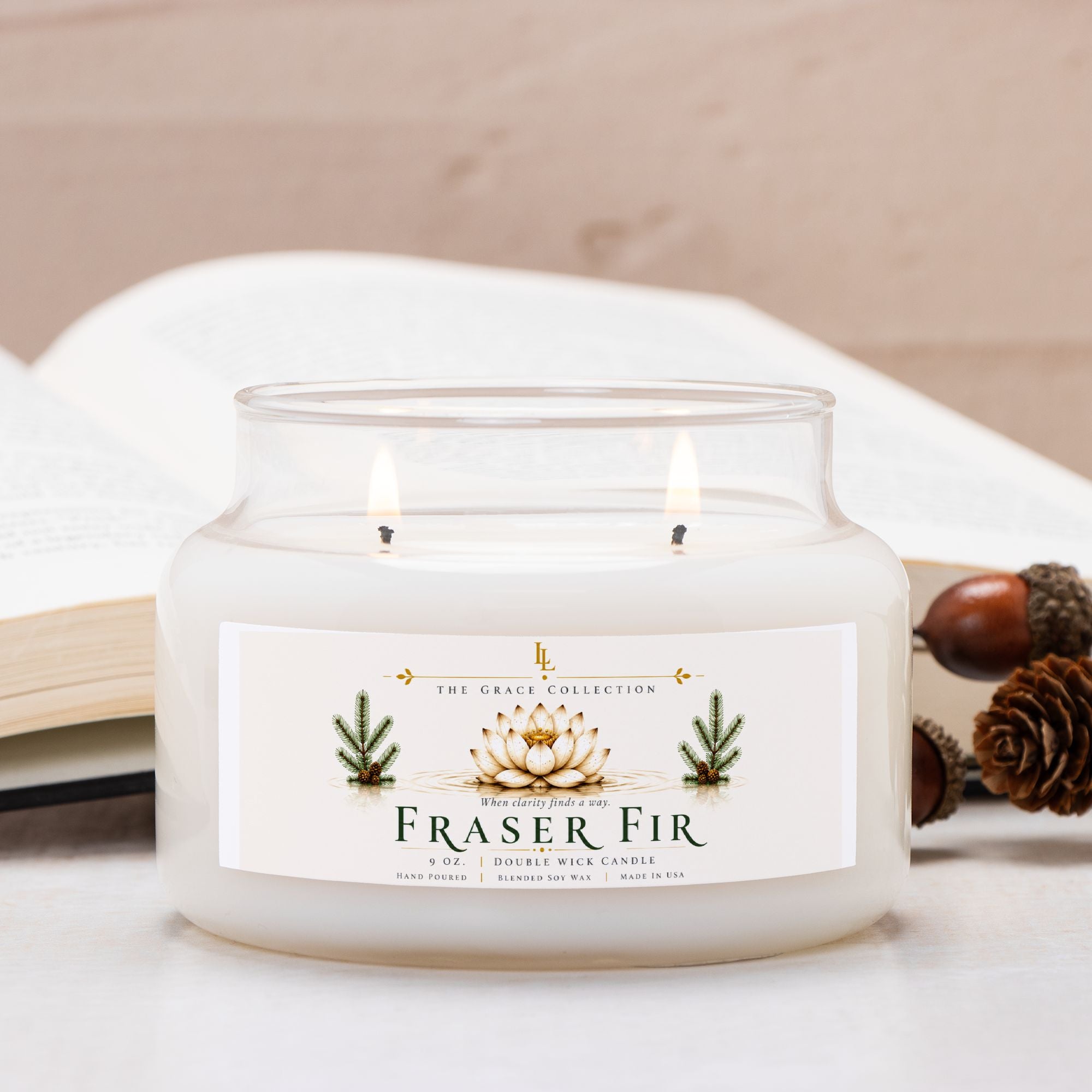 Fraser Fir Candle Apothecary Jar (Double Wick)