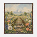 Spring Tracks Mt. Shasta - Woven Blanket Tapestry Throw 54" x 60"