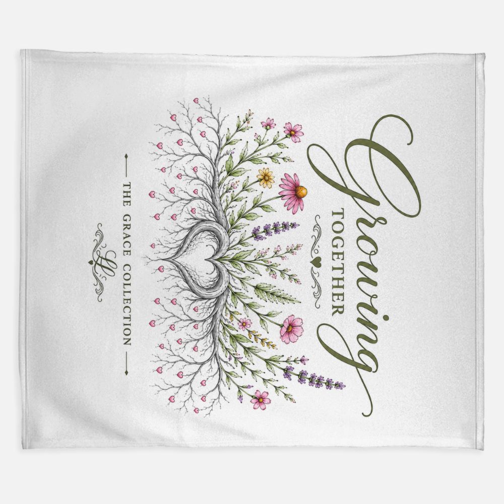 Soft Fleece Blanket - 50" x 60" - Growing Together