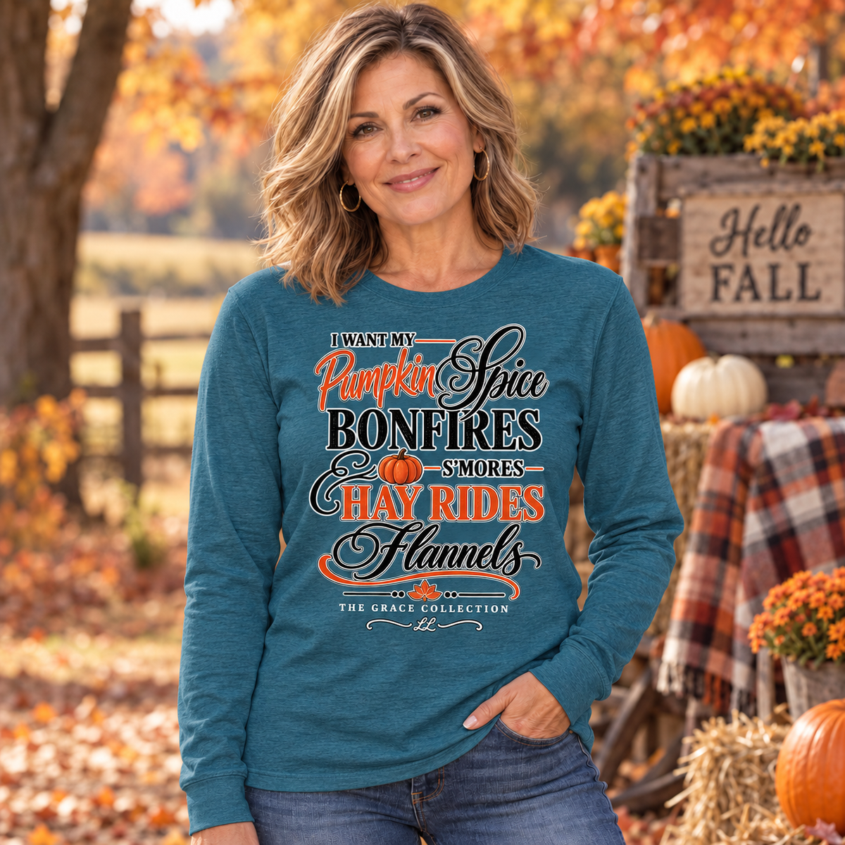 I Want My Pumpkin Spice - Unisex Long Sleeve Tee