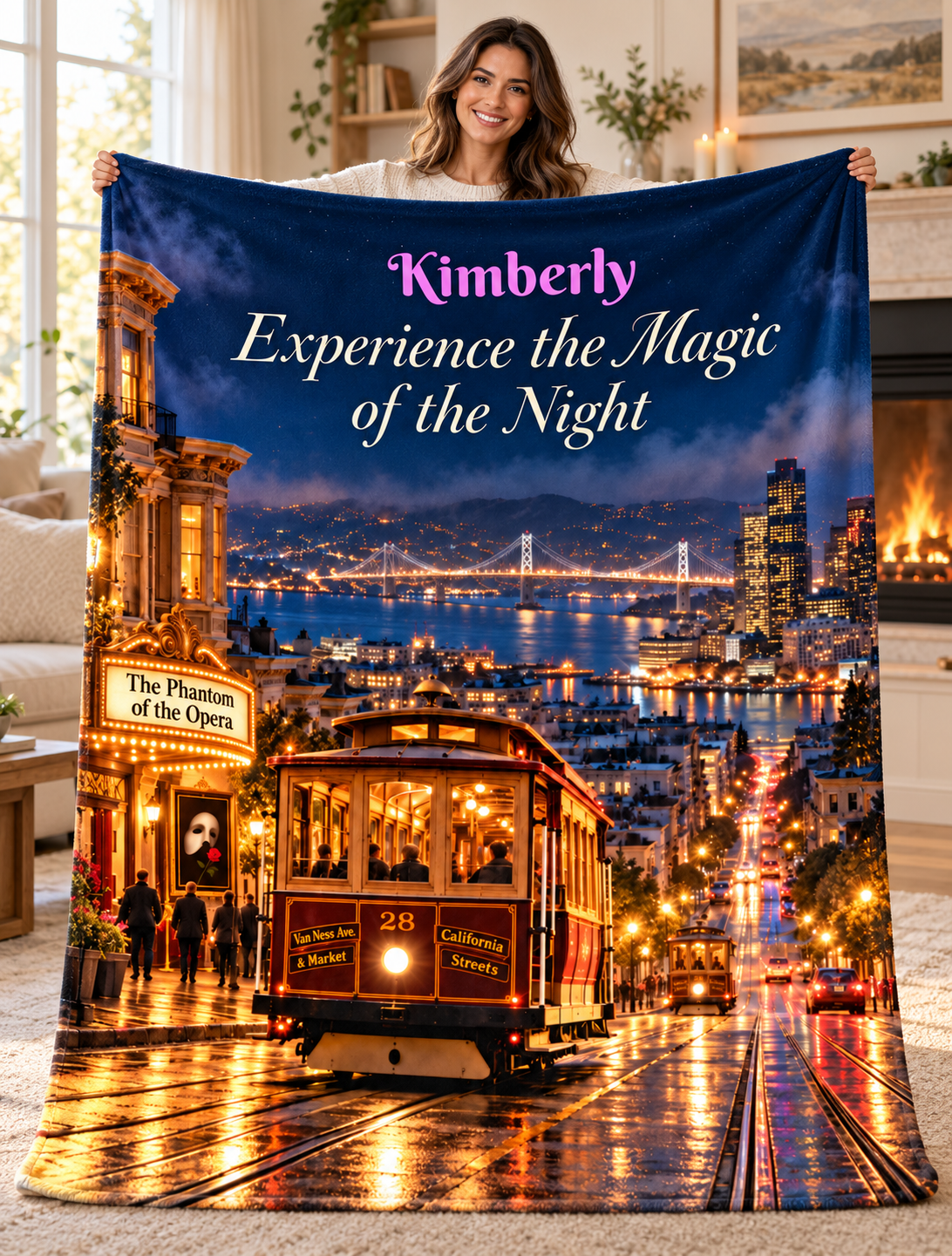 Personalize This Blanket - Experience the Magic of the Night - Fleece Blanket